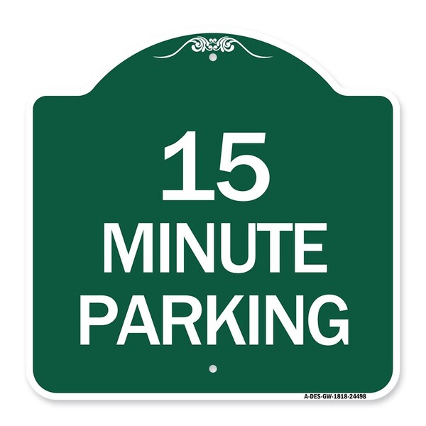 Signmission 2 Hour Parking-Parking for Customers Only, Green & White Aluminum Sign, 18" x 18", GW-1818-24498 A-DES-GW-1818-24498 - main